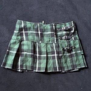 Tripp NYC goth punk plaid schoolgirl mini skirt